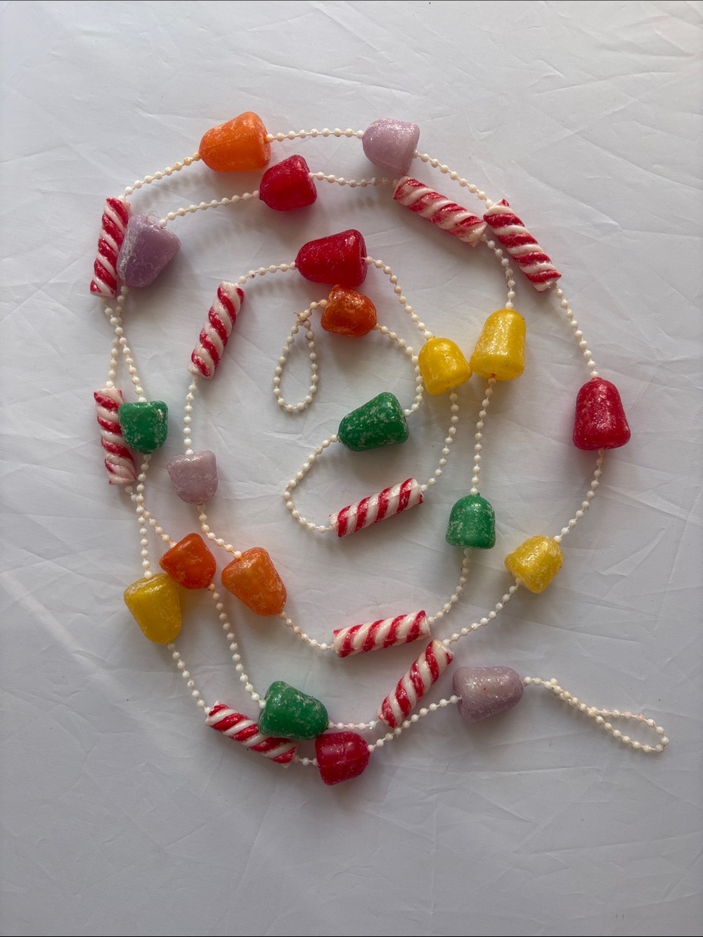 Sugared Plastic Vintage Blow Mold Candy Garland